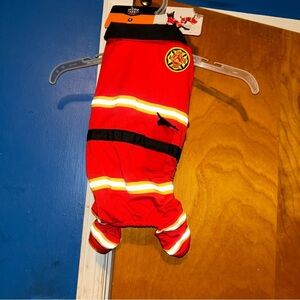 New pet firefighter fireman dot cat costume size  small S up to 20lbs